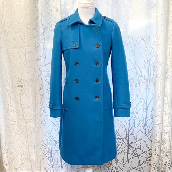 J. Crew Jackets & Coats J Crew Teal Blue Double Breasted Button